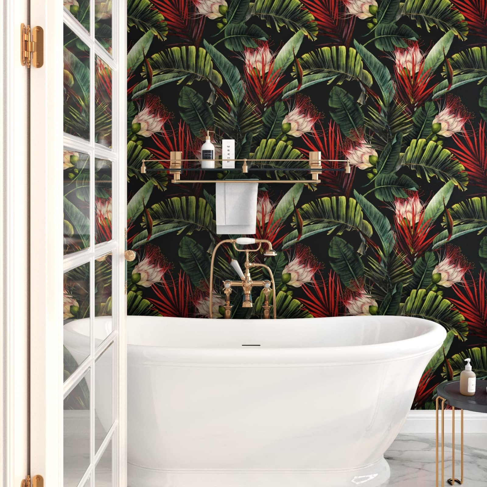 Vintage Floral Peel and Stick Removable Moody Wallpaper – Waterproof Contact …