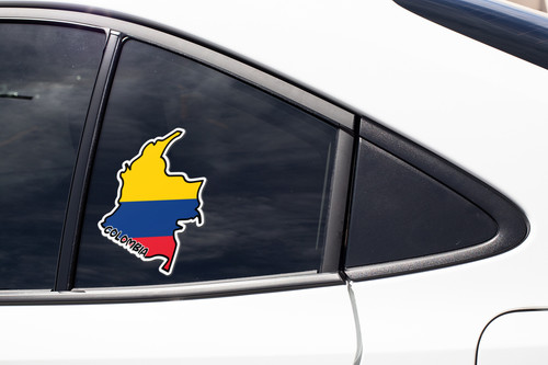 Colombia Map Flag Sticker Decal