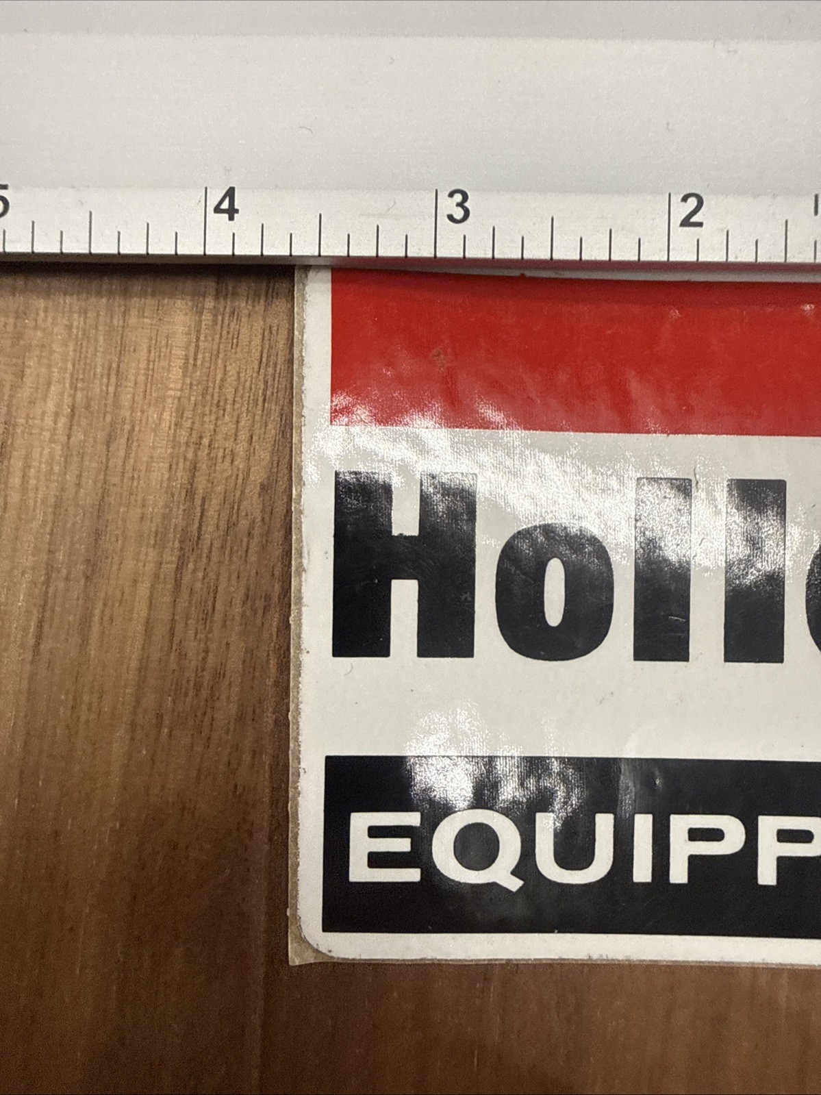 Vintage Holley Equipped Decal -3 1/4" x 3 1/2" "- Circa early 1980's