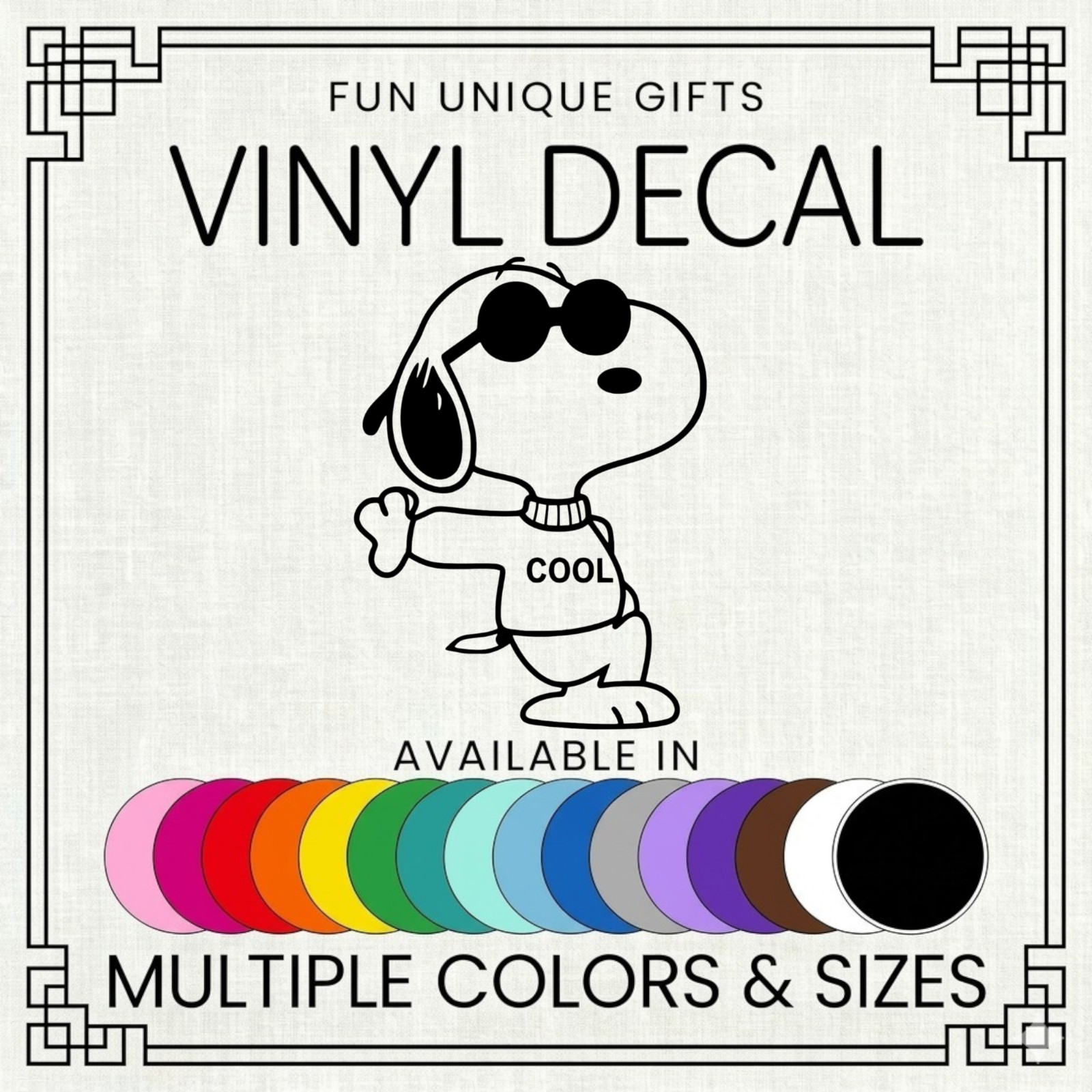Snoopy Vinyl Decal Sticker -Multiple Colors & Sizes- SHIPS FREE!
