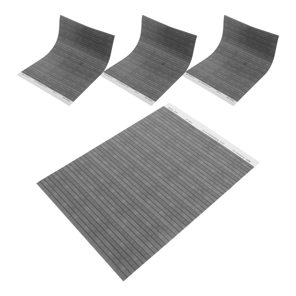 4 Sheets Simulation Tile Stickers Mini Dollhouse Roof Adhesive