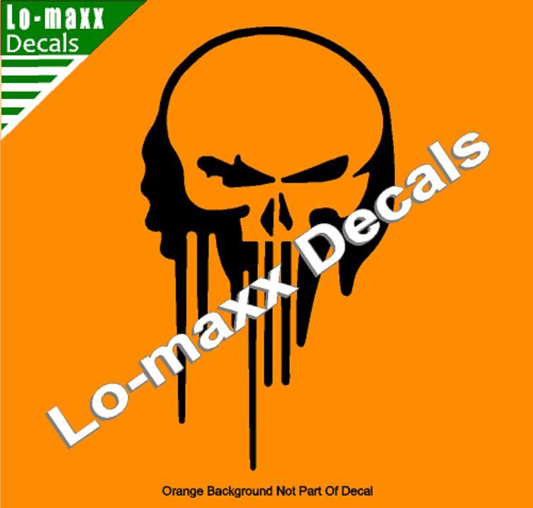 Punisher Skull Death Head Graffiti Art High Performance Die Cut Vinyl Decal