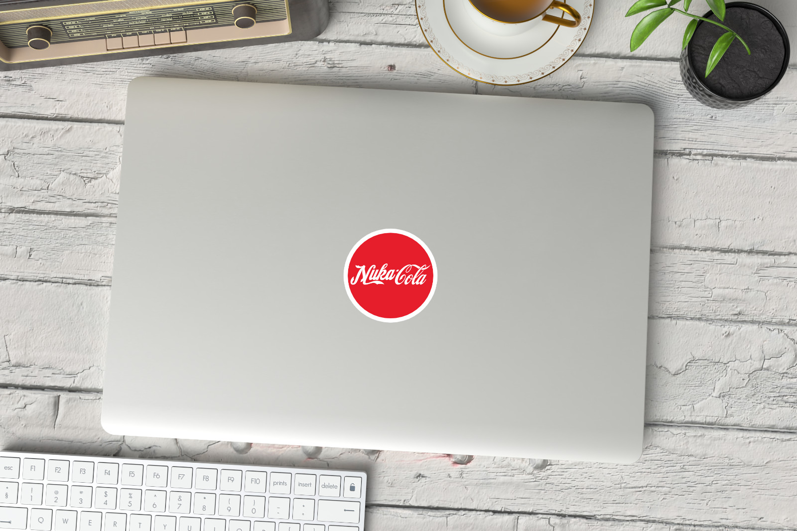 Retro Atomic Nuke Cola Sticker Fallout Inspired Vinyl Decal for Laptop, Tumbler