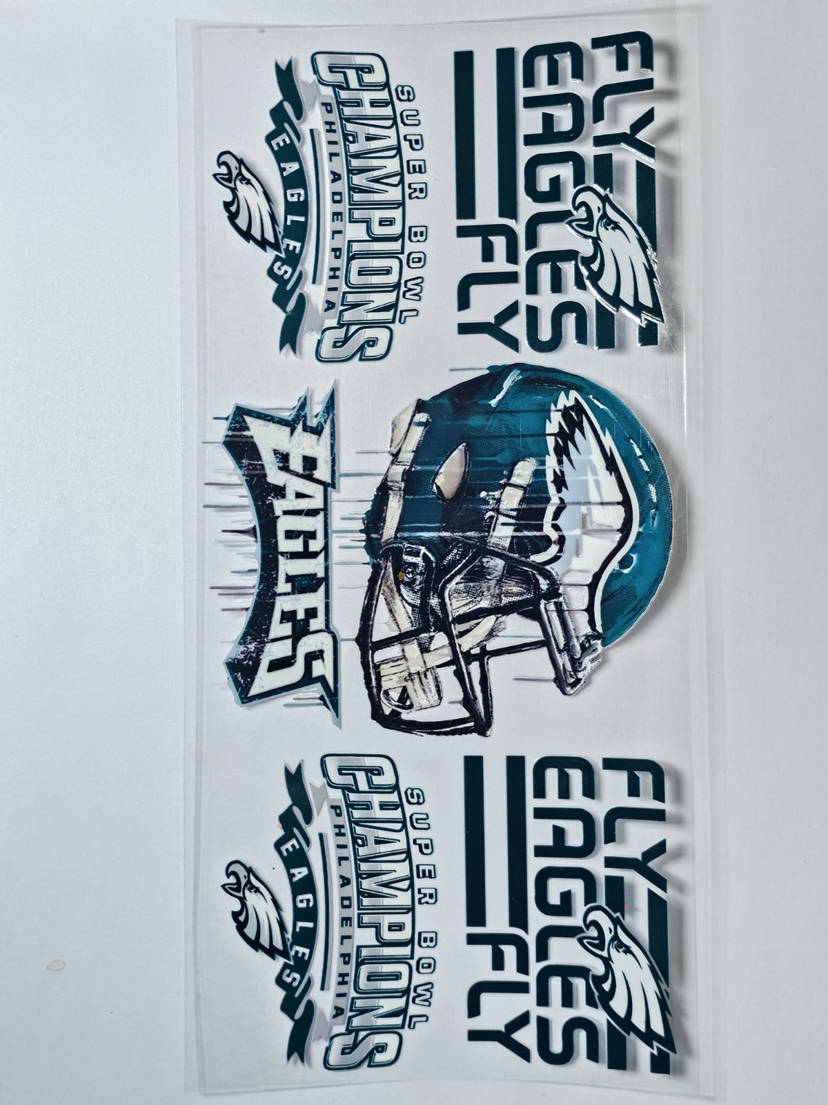 Eagles Football Transfer Sticker Wrap Tumbler UVDTF BUY 10+ GET COMBINED SHIP