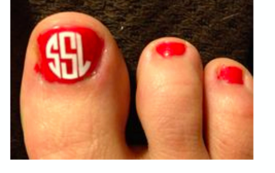 **SALE** Pedicure Nail Decals – Monogram Vinyl Decals – Nail Art –