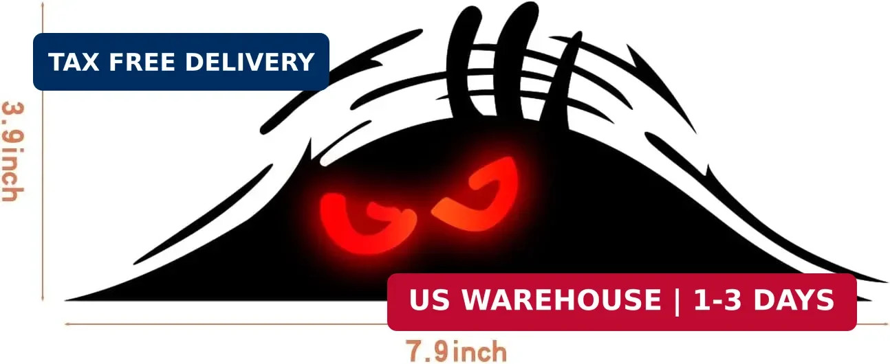 2PCS Murimt Peeking Monster Funny Car Stickers and Decals – Waterproof Reflectiv