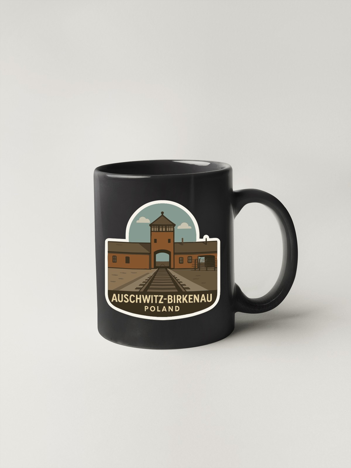 Auschwitz-Birkenau Poland Sticker Decal Vinyl Die-Cut Symbolic Landmark Design