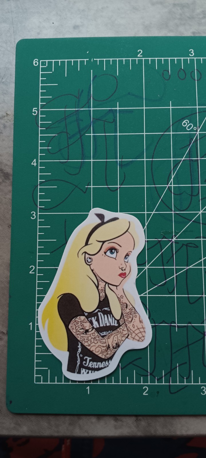 DARK DISNEY PRINCESS VYNIL STICKER 3X2 INCHES