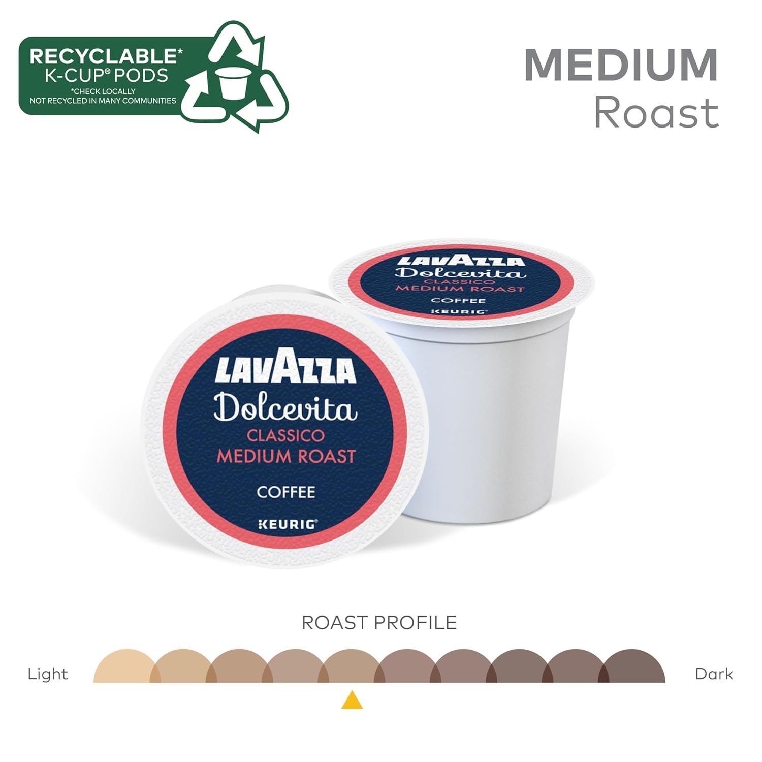 Dolcevita Classico, Single-Serve Keurig K-Cup Pods, Medium Roast Coffee, 40-Coun