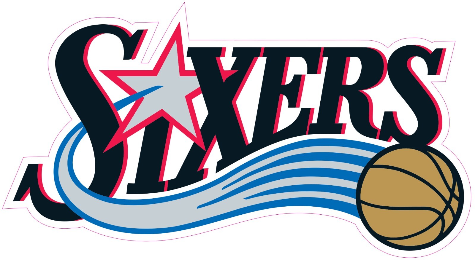 Philadelphia 76ers Basketball Vinyl Decal Sticker Car Truck Bumper Tumbler Mug