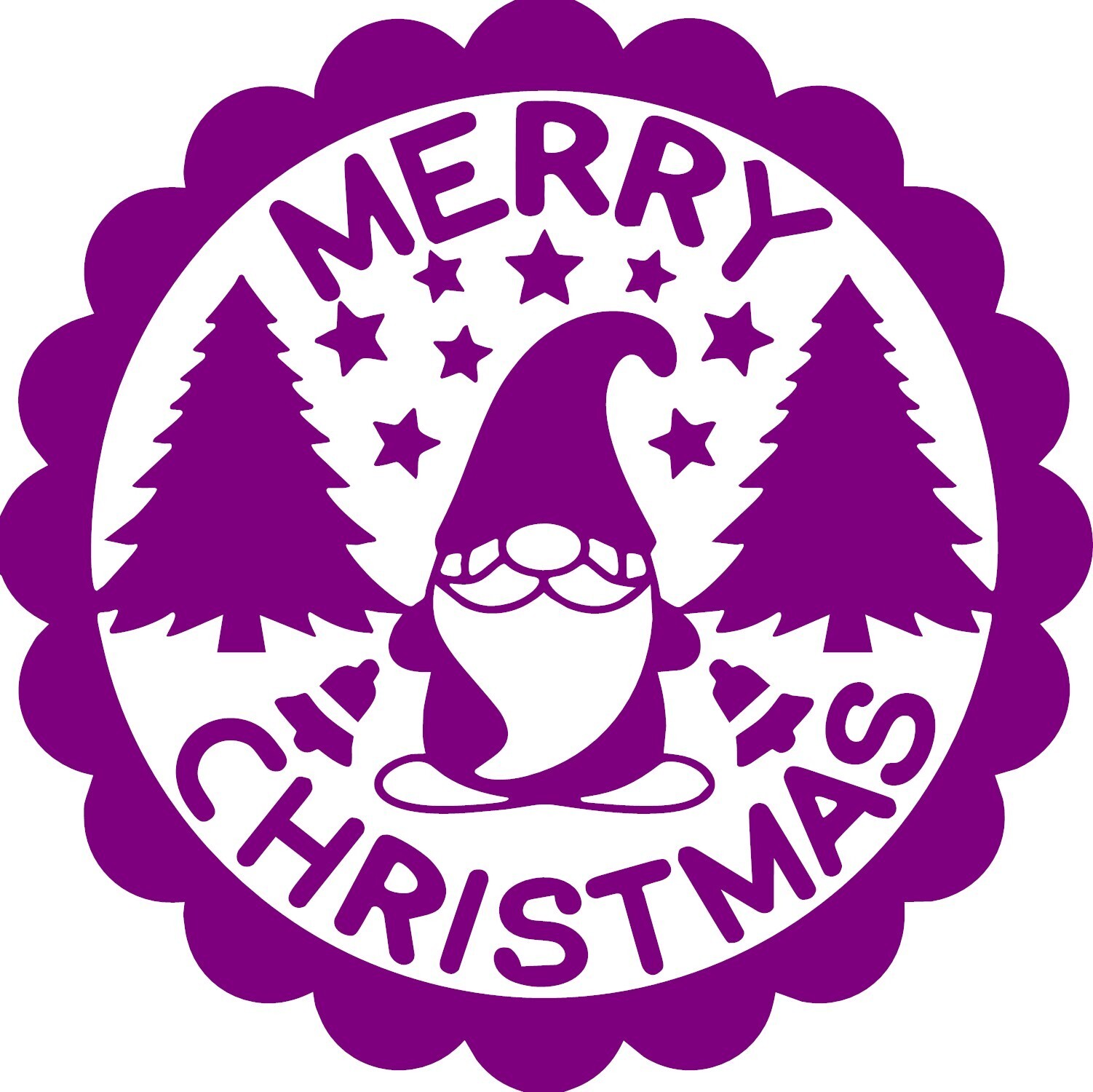 Christmas Gnome Decal 5" h X 5" w