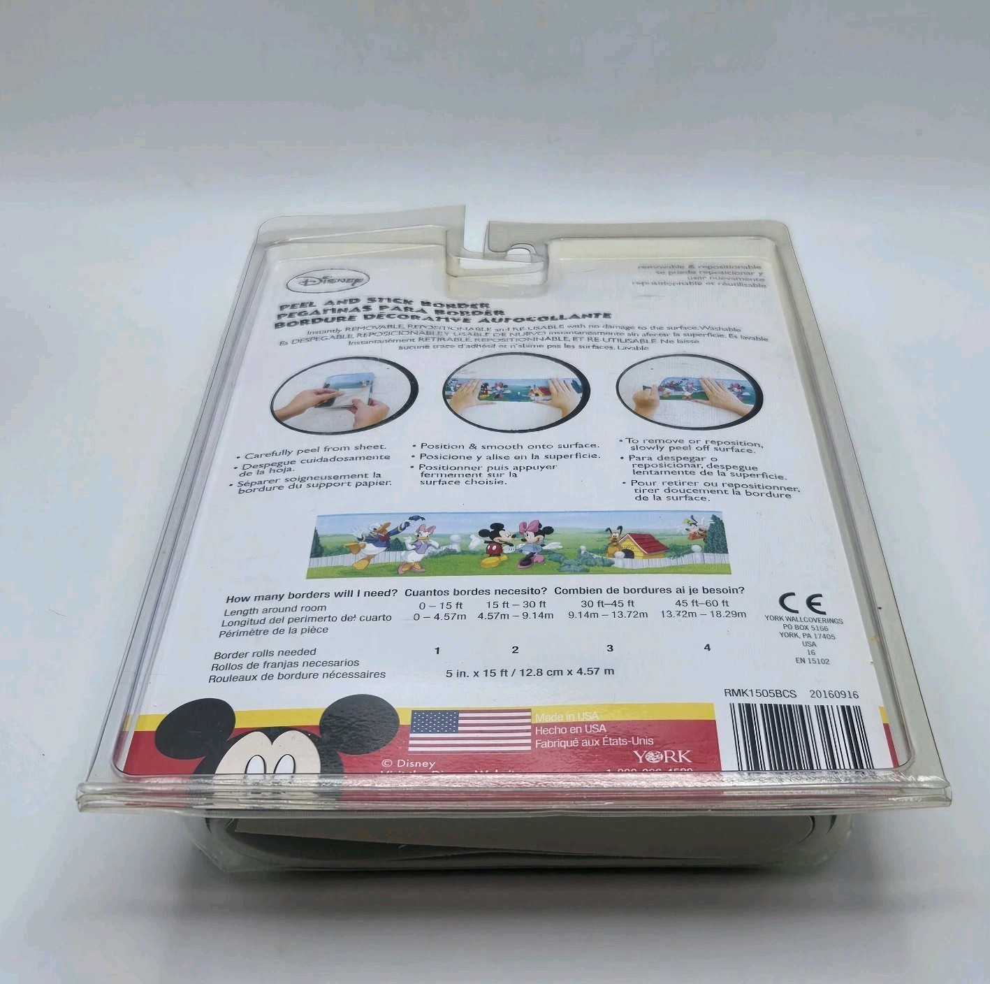 Mickey Mouse & Friends Disney Wall Border Peel & Stick • New Open Box *14ft