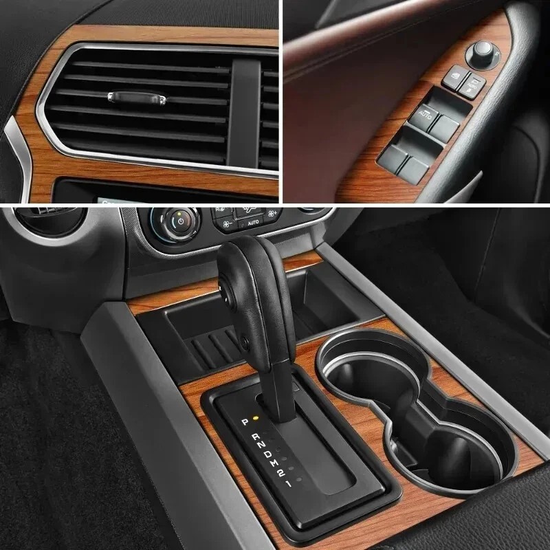 High Gloss Wood Grain Vinyl Wrap Film Car Interior Furniture Countertop Sticker