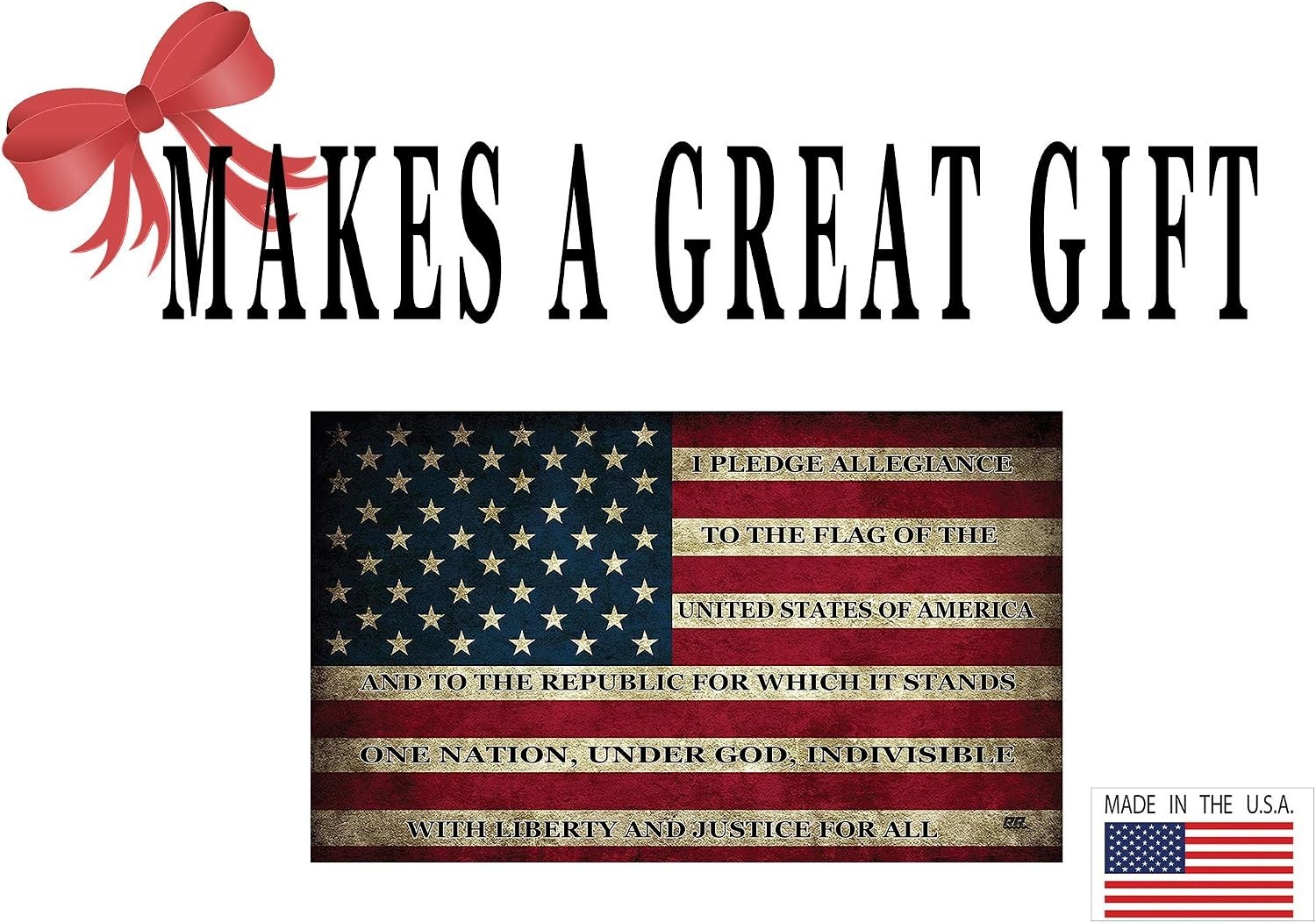 Patriotic Multicolor 3×5 Inch Vinyl Flag Bumper Sticker – Made in the USA
