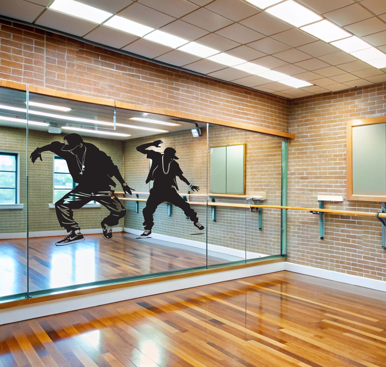 Hip Hop Dancers Wall Decals – Break Dance Wall Decal, Contemporary Dancer se242