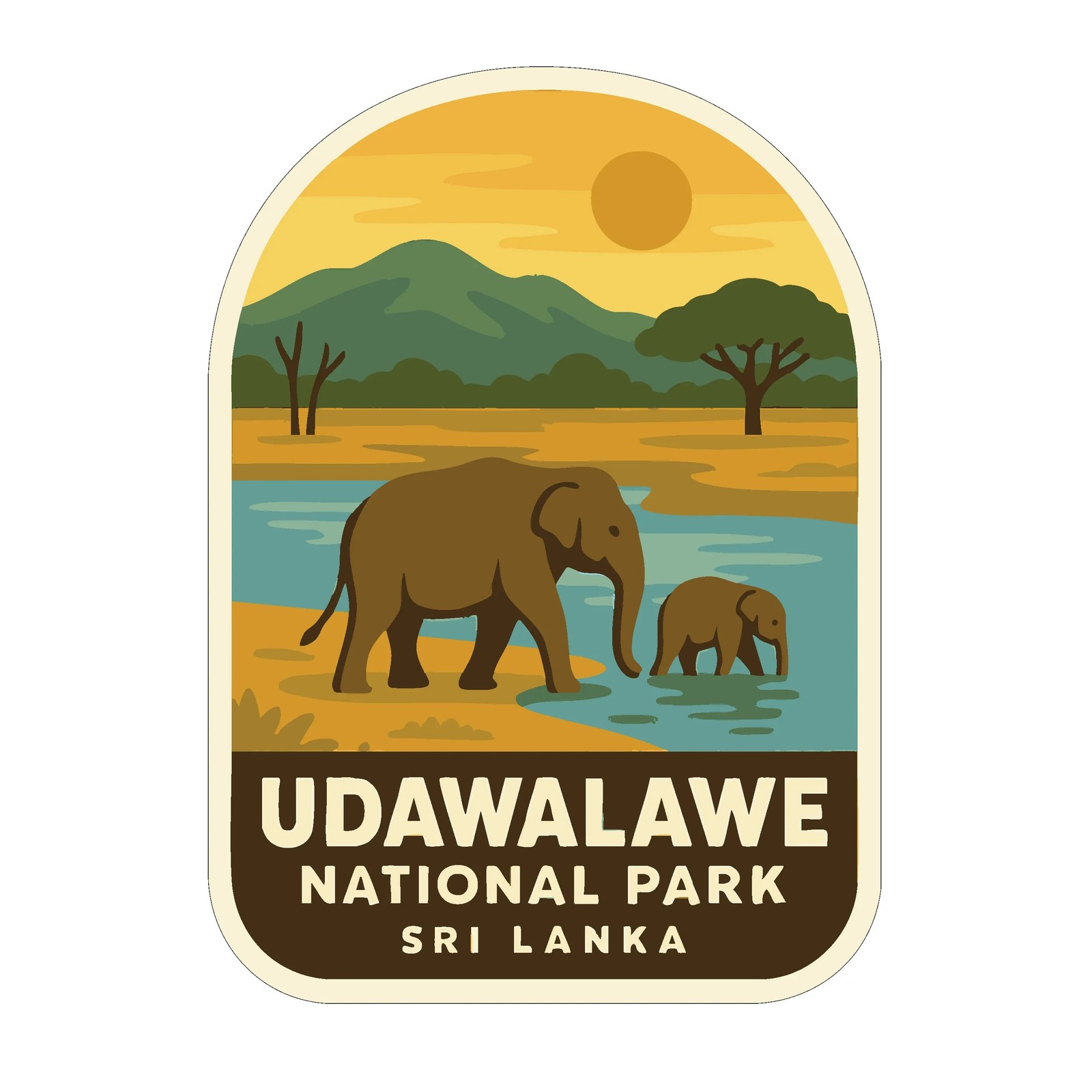 Udawalawe Sri Lanka National Park Sticker Decal Vinyl Die-Cut World