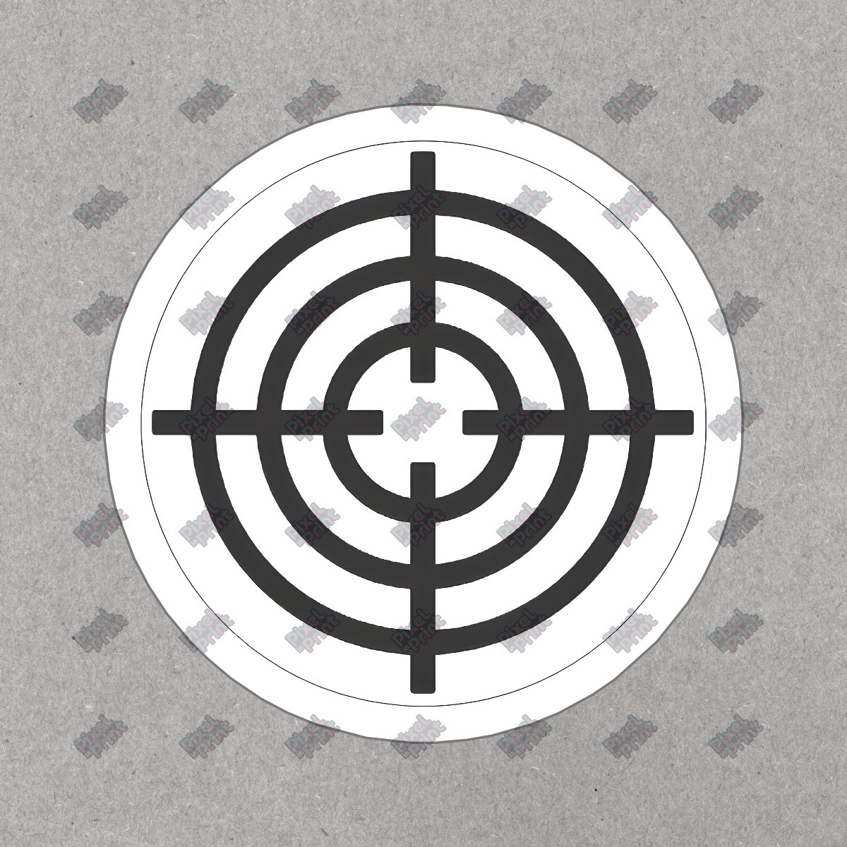Black Target Vinyl Sticker Circle Decal for Laptops, Water Bottles, #466173
