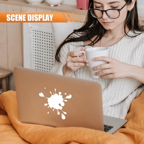 Creative Ink Splatter Car Sticker Decal, Vinyl Waterproof Reflective White