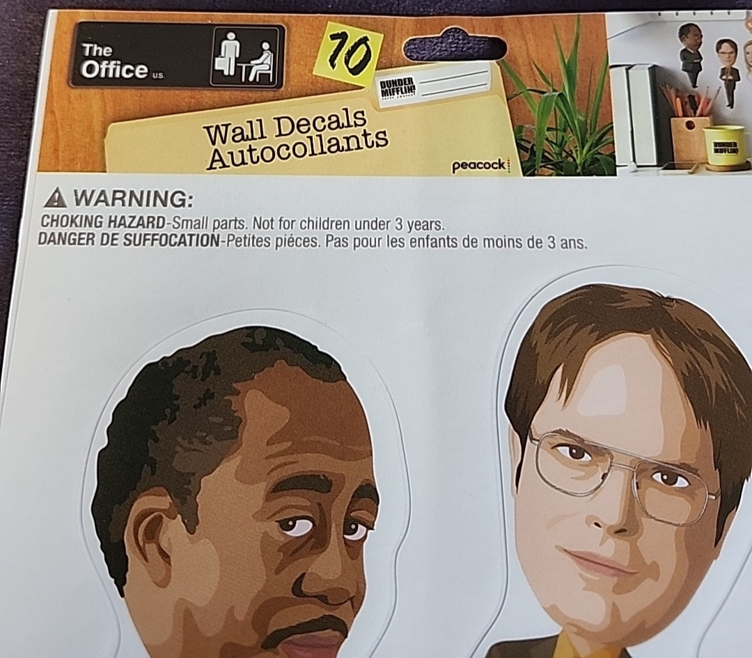 The Office Dunder Mifflin 10 Wall Decals Removable Restick Stickers Lot of 5