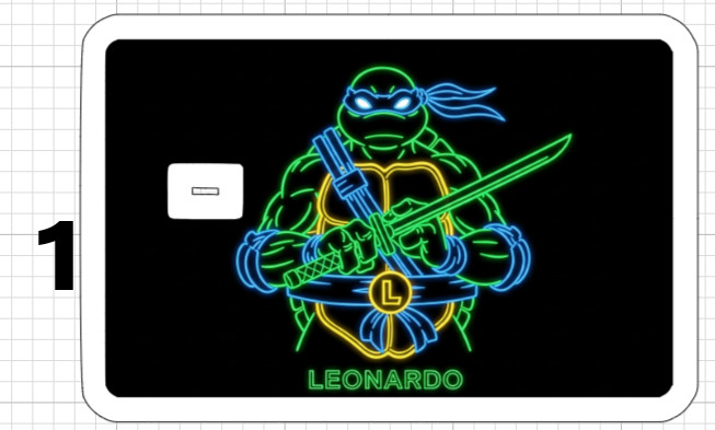 Teenage Mutant Ninja Turtles Credit Debit ATM Card Skin Sticker Neon TMNT USA