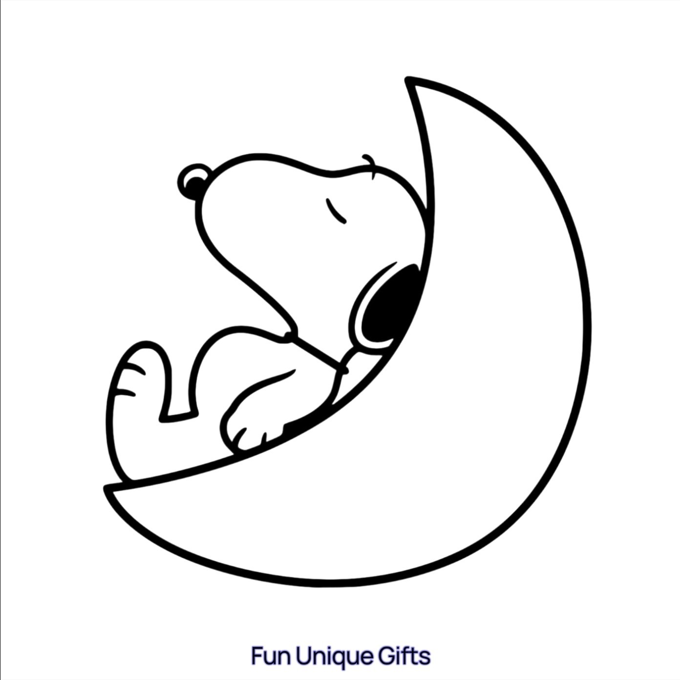 Snoopy Moon Vinyl Decal Sticker -Multiple Colors & Sizes- SHIPS FREE!