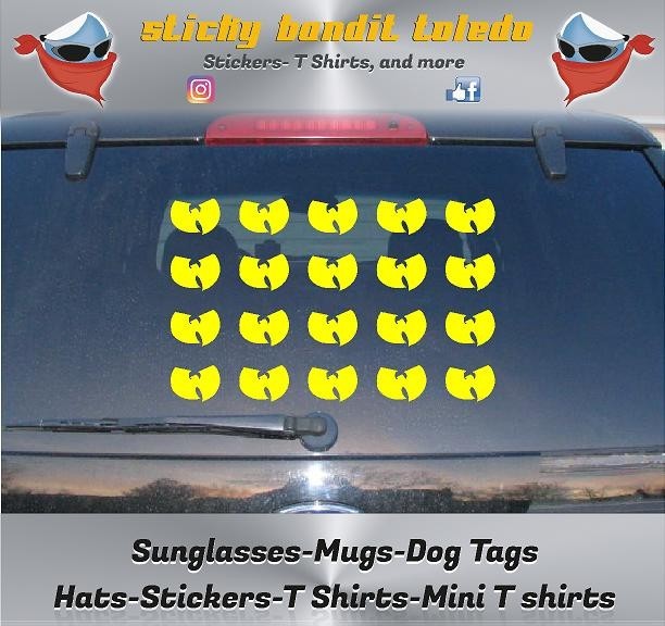 Wu-tang clan 2 inch window vinyl decal stickers