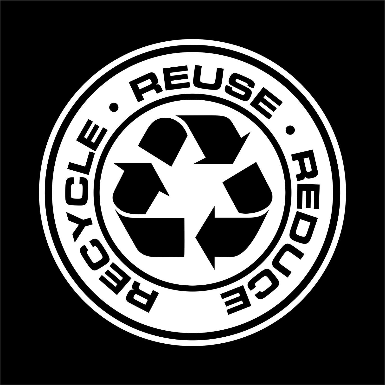 RECYCLE Decal Sticker for trash cans – Home & Office Use! Choose Size!