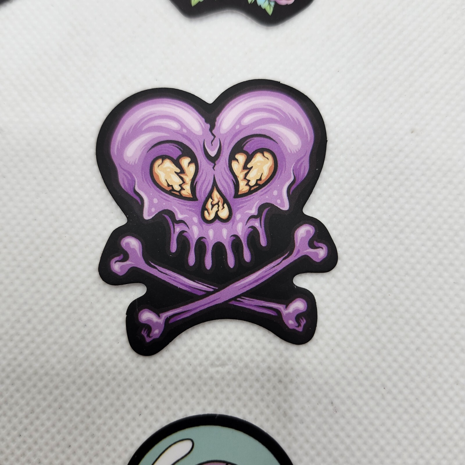 Lot Of 9 Morbid Goth Creepy Cute Dark Pastel Vinyl Waterproof Stickers Skulls