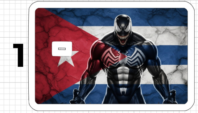 Venom Cuba Flag ATM Debit Credit Card Skin Sticker Latino Cuban Comic Marvel USA