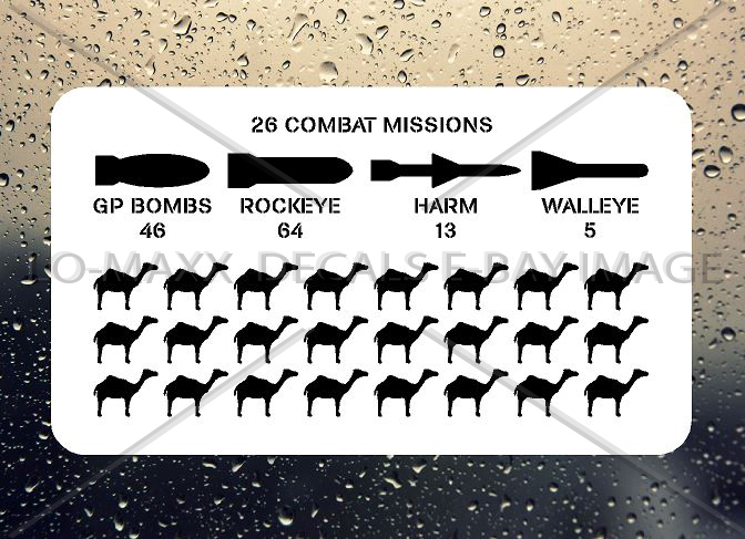 Camel Fighter Bomber Military Combat Kill Markings Premium Printed Vinyl Sticker