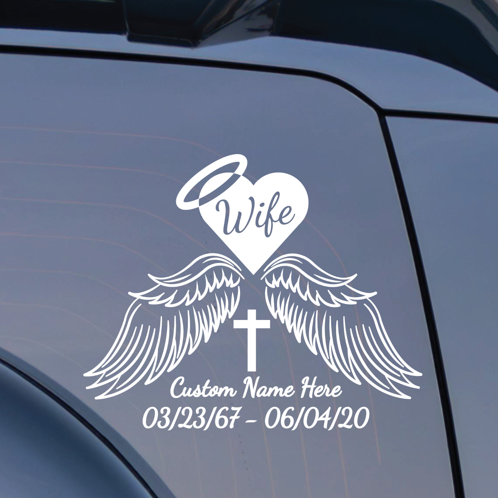 Custom Wife MEMORIAL Decal – Personalized In Loving Memory Remembrance Decal
