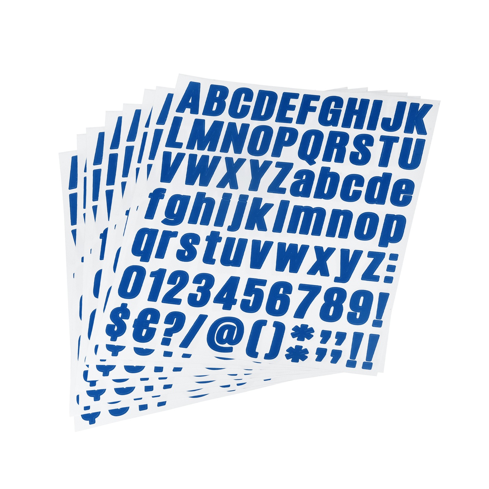 8Pcs 1" Vinyl Letter Number Sticker DIY Dark Blue