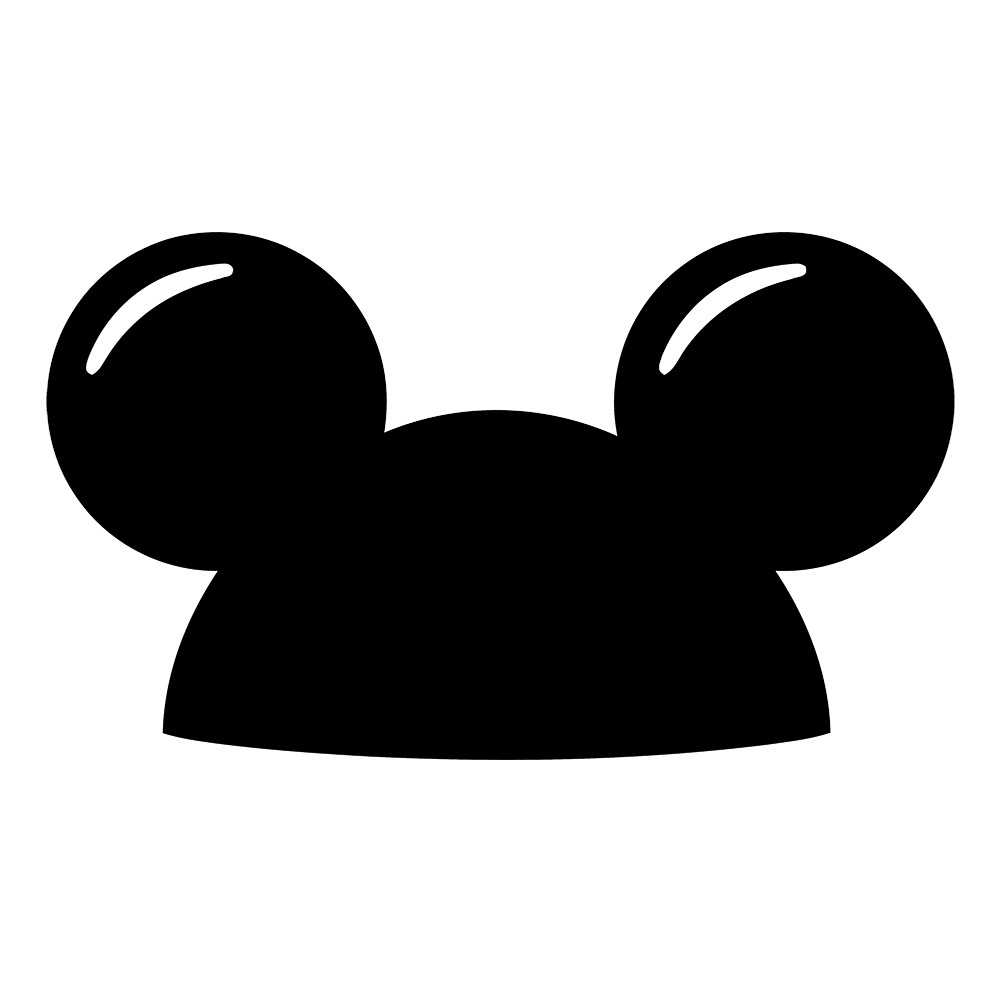 3" 4" 5" 6" Classic Mickey Mouse Ears Vinyl Decal Sticker *FREE CUSTOMIZATION*