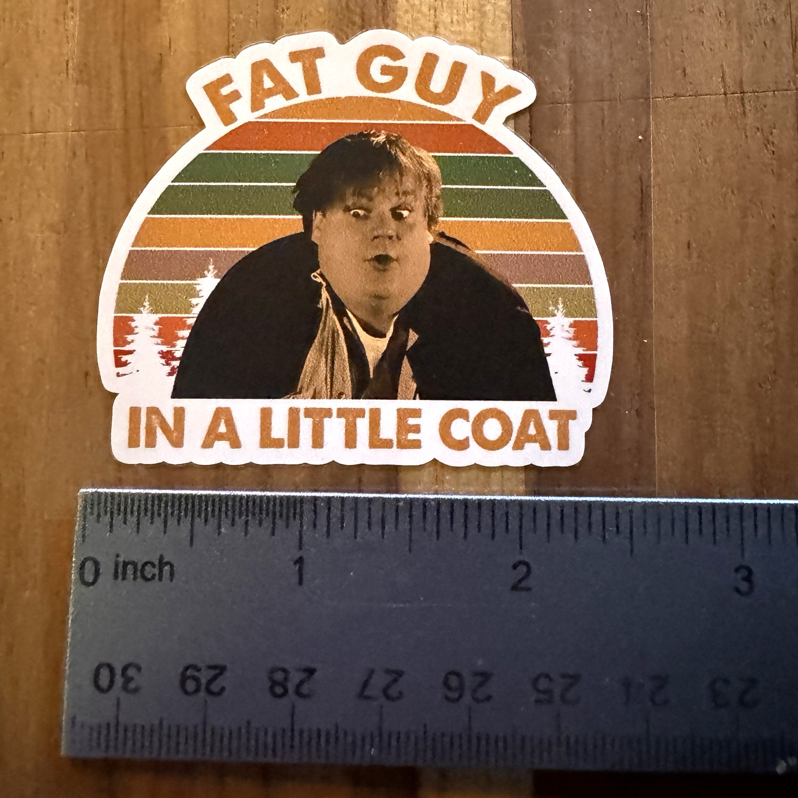 Chris Farley "Fat Guy in a Little Coat" Tommy Boy 2.5" Die-Cut Vinyl Sticker
