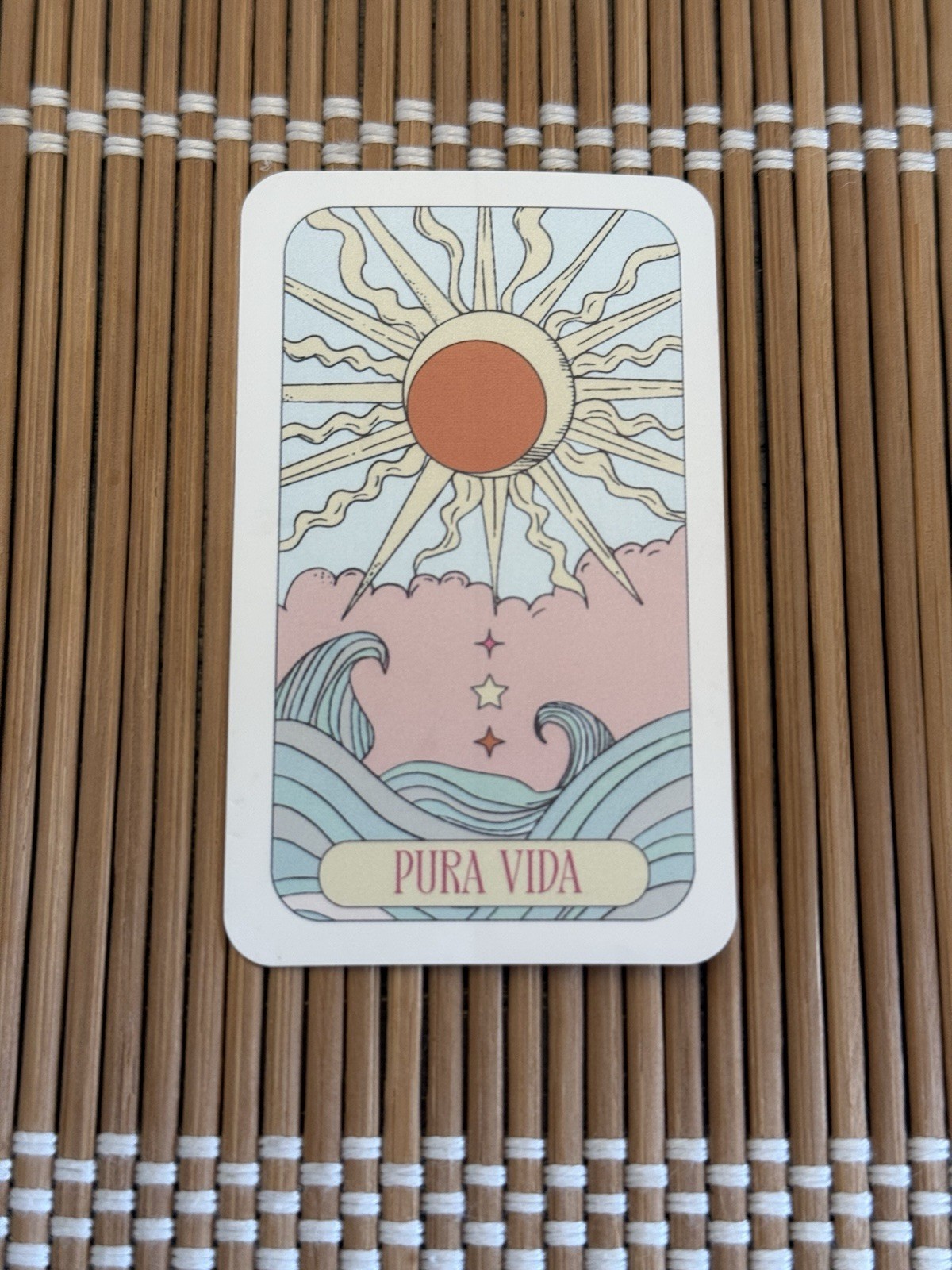 Pura Vida Monthly Club Sticker Sun And Waves