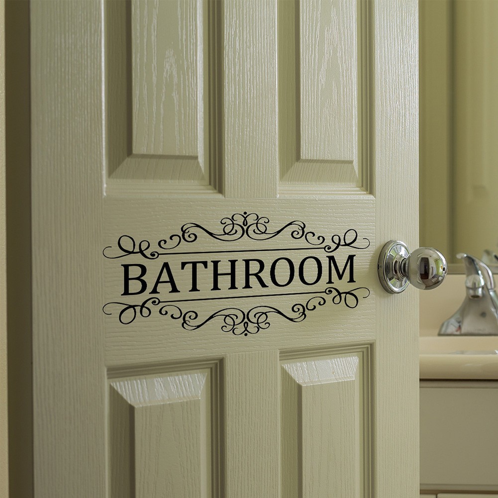 Bathroom Door Sign Lanel Sticker Decorative Sticker For Bathroom Toilet