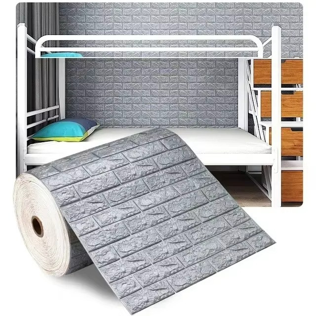 3D Self-Adhesive Brick Wallpaper – Waterproof Wall Sticker for Home Decor