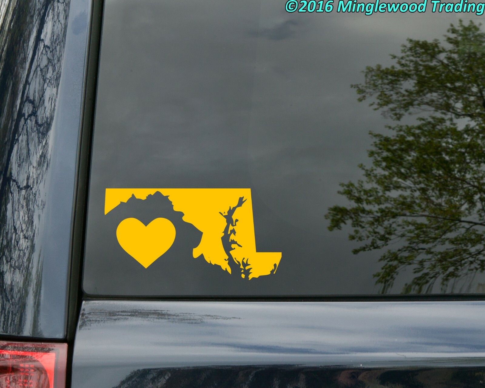 MARYLAND HEART Vinyl Sticker – Home State Love MD – Die Cut Decal