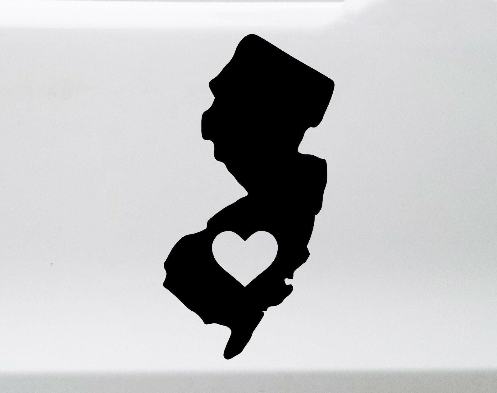 New Jersey Vinyl Decal – Hearty Love Home State Native Jerseyan Die Cut Sticker