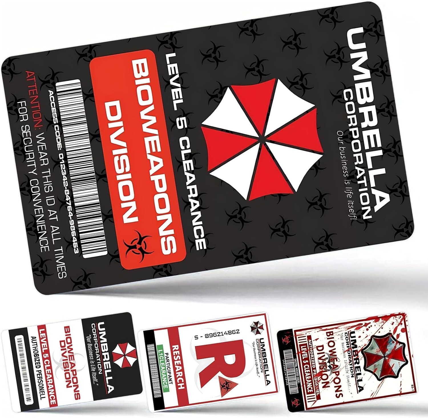 Credit Card Skin 4PCS Umbrella Corporation Credit Card Skin Sticker Cover