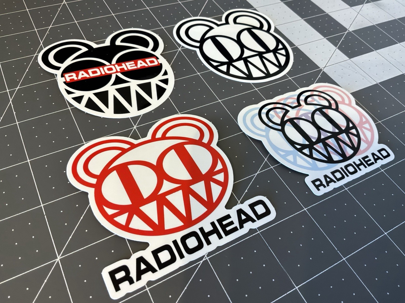 Radiohead Stickers Bear Logo 4 Stickers 3”