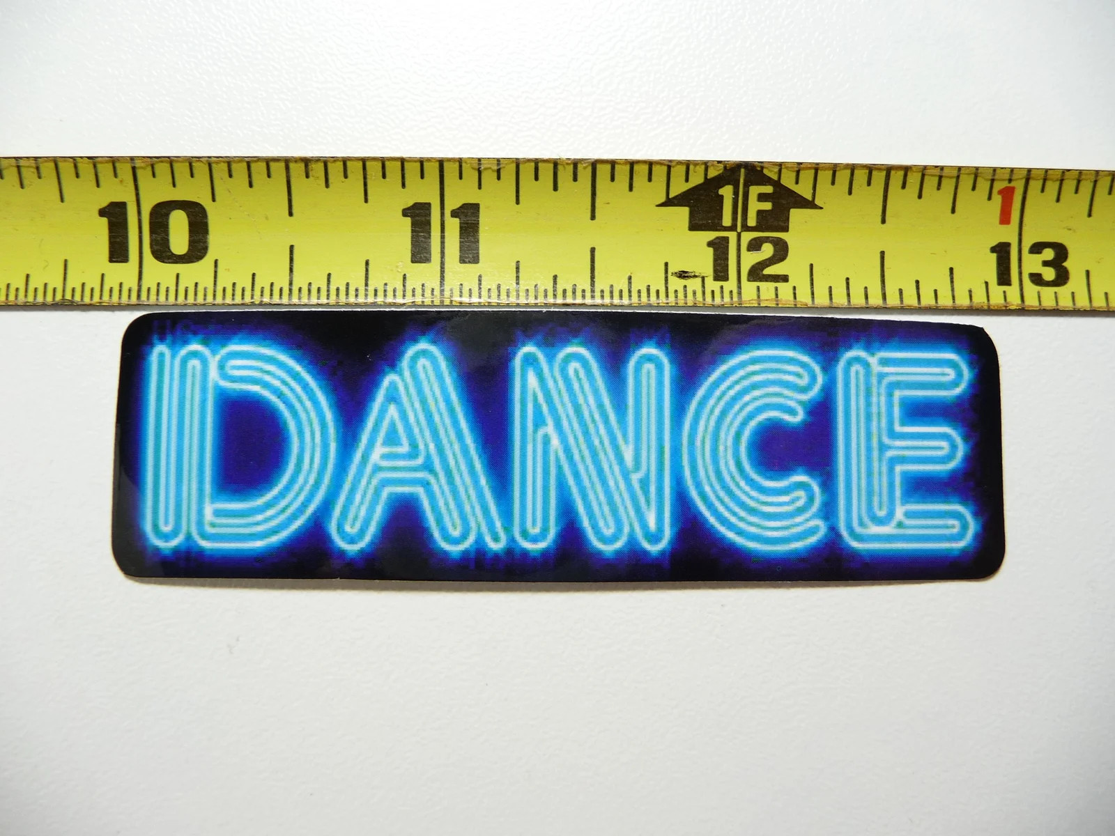 DANCE SIGN NEON STYLE SMALL STICKER DECAL COLORFUL FUNNY CELEBRATION