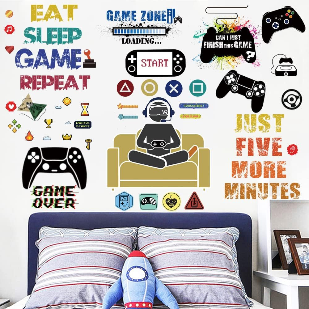 48 Pieces Creative Video Game Room Decor Excellent in Gamer Girl Accessories and