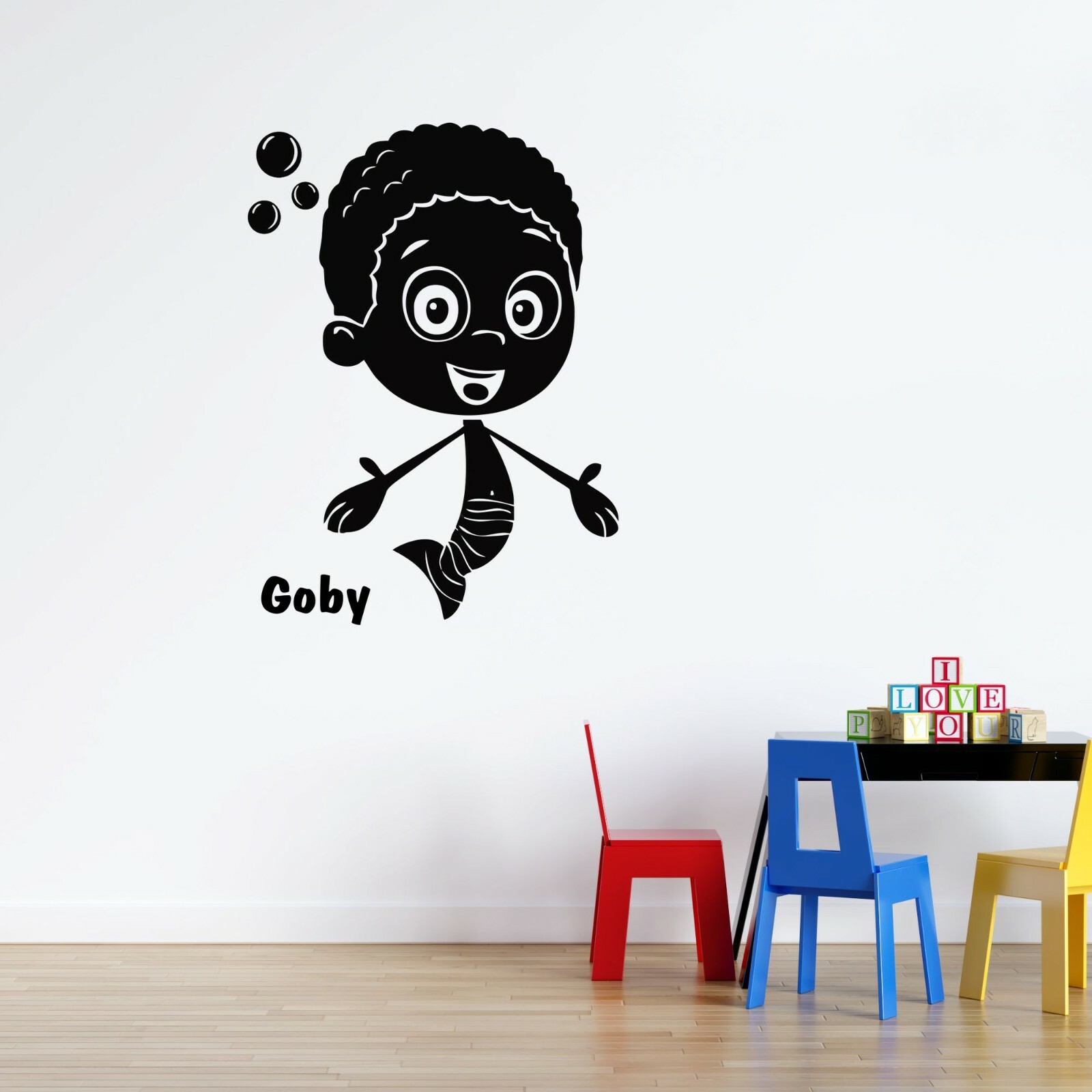 Children's Room Bubble Guppies Goby Wall Decal – Vinyl Home Sticker 20" x 26"