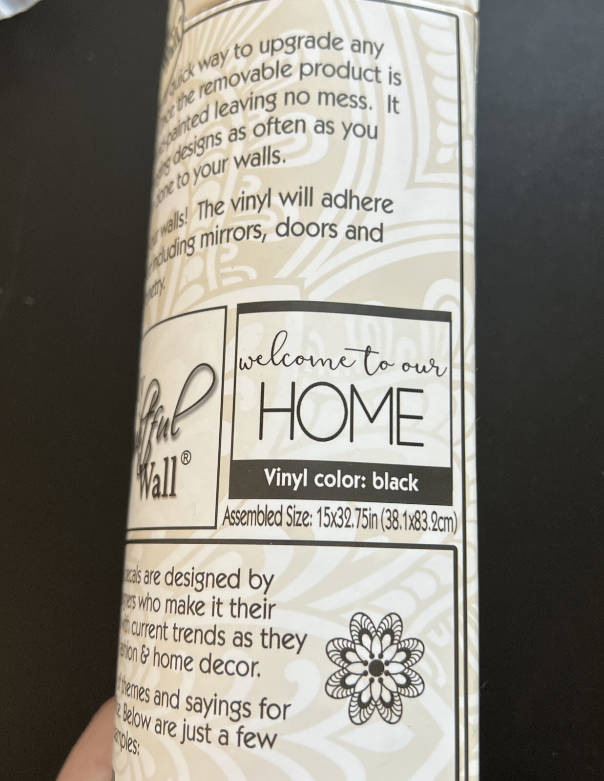 WELCOME TO OUR HOME Vinyl Lettering Wall Art for semi-smooth surface, Easy inst