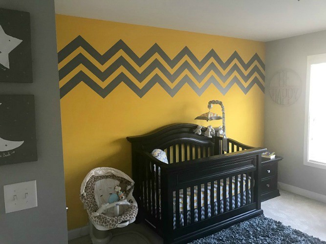 Chevron Wall Decal, Geometric Wall Decal, Chevron Wall Pattern, Dorm Decor