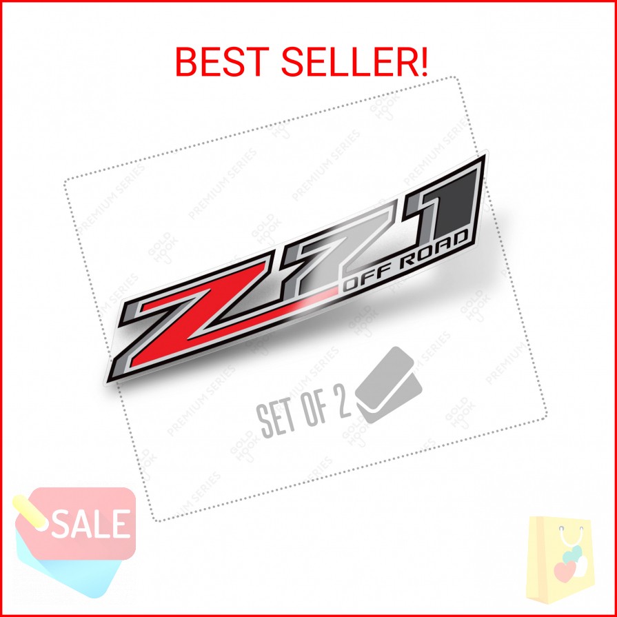 Gold Hook Z71 Off Road Decals Compatible with Chevy Silverado – F (2014-2018) Be