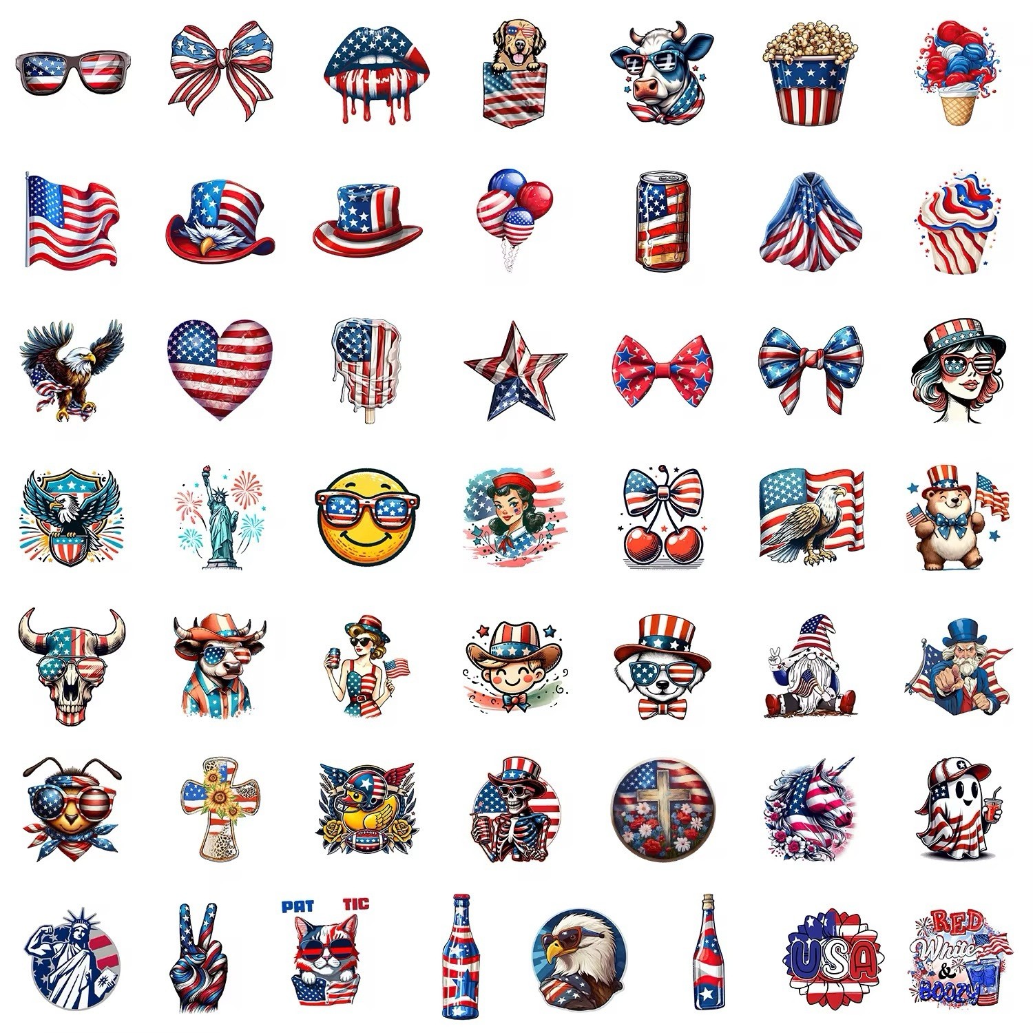 50 USA American Culture Stickers Culture Decals Patriotic Hydro Free Shipping!