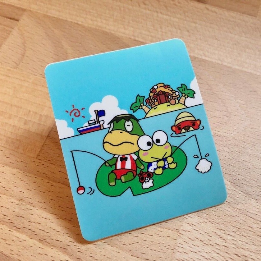 Animal Crossing Sanrio Amiibo Mini Posters STICKER – Kapp'n & Keroppi Sticker