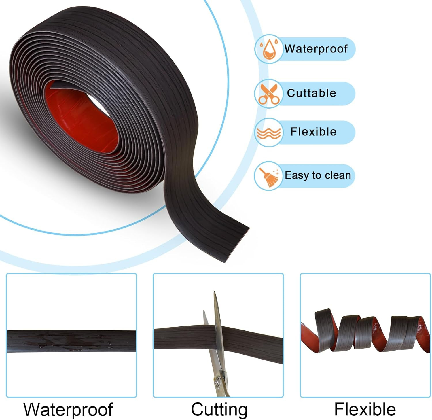Floor/Door Flat Transition Strip & Self Adhesive Floor Vinyl Floor Edge Trim Lam